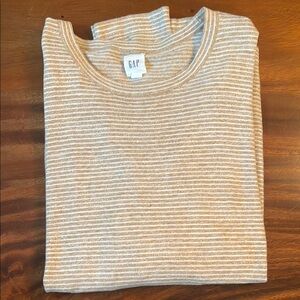 GAP Men's Striped Tan Sweater Size L